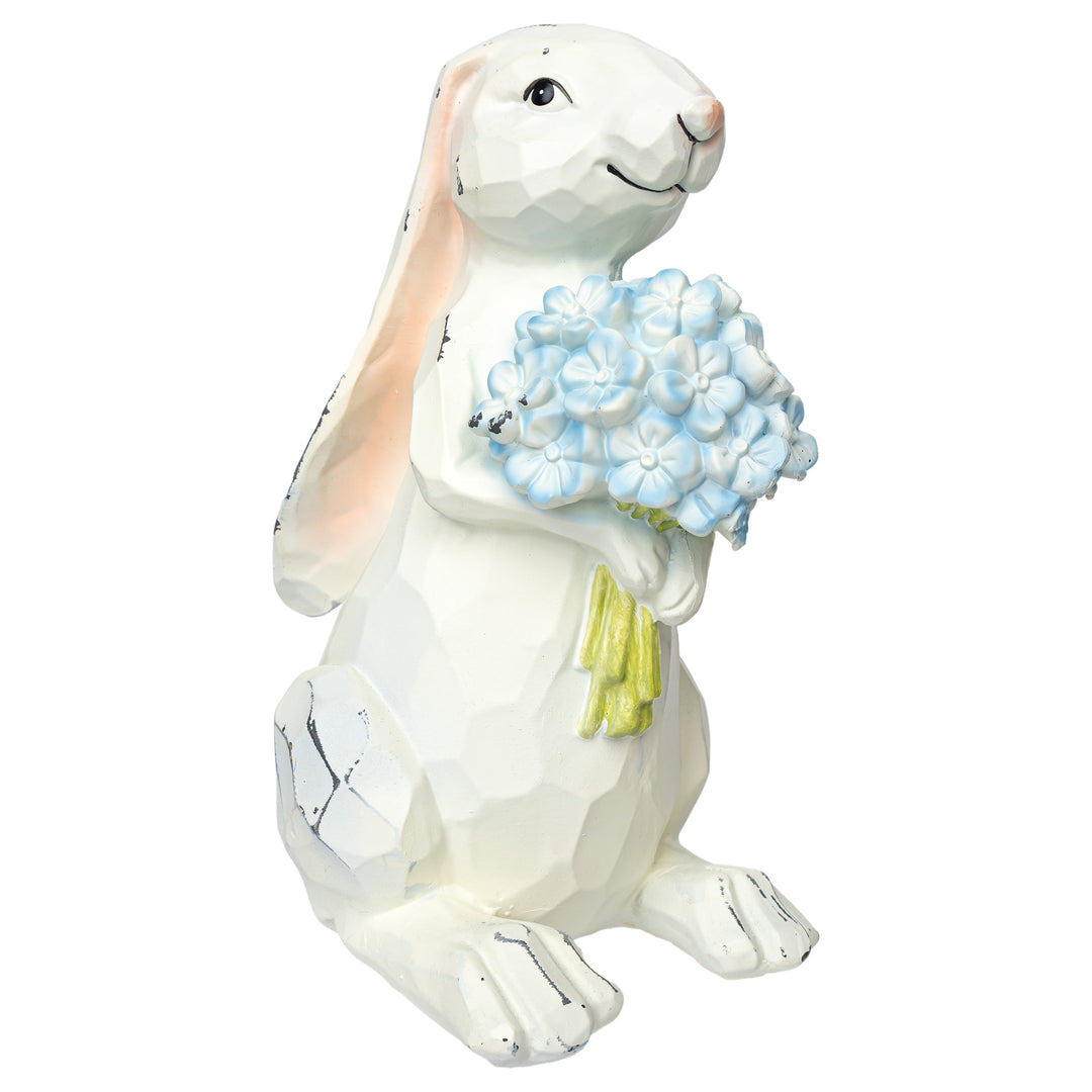 Nibbles Bunny With Blue Hydrangea