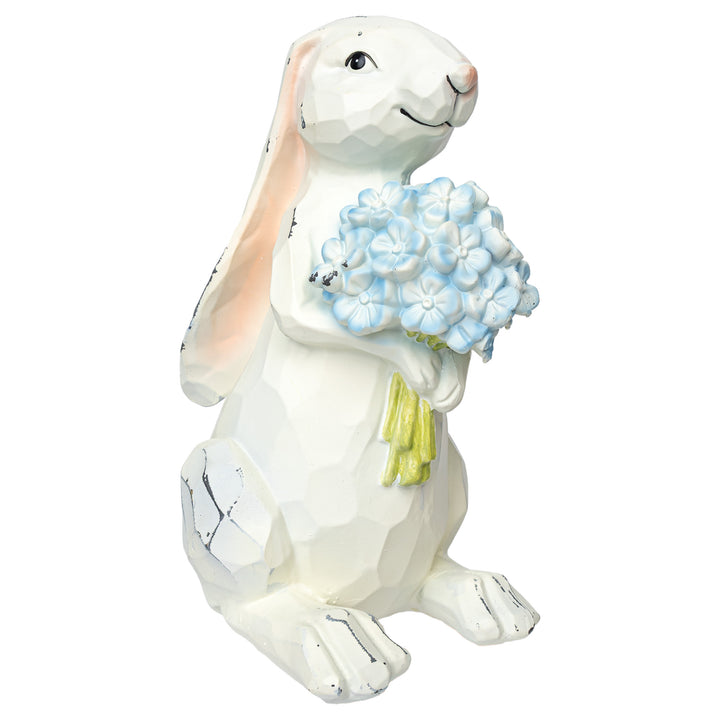 Nibbles Bunny With Blue Hydrangea
