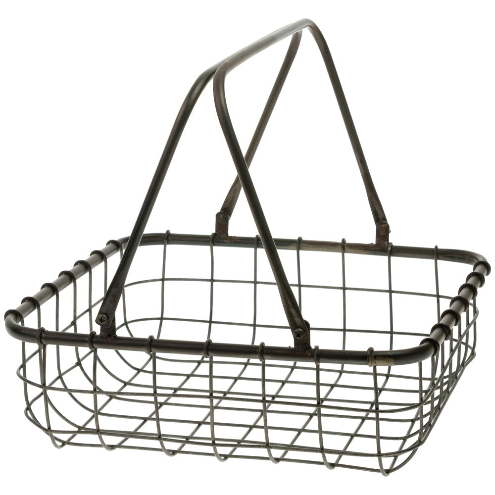 Metal Nesting Square Shop Baskets (Set of 2)