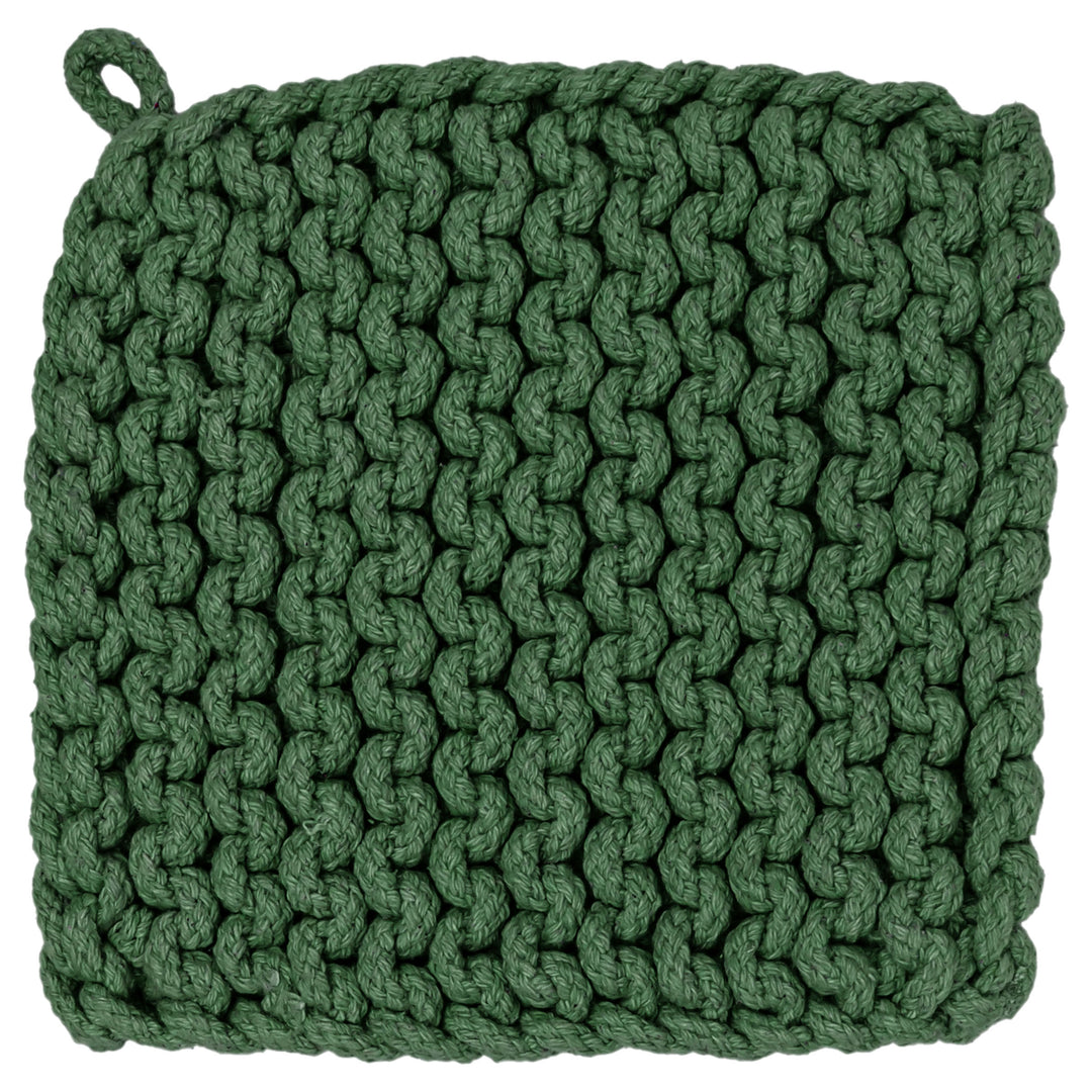 Forest Green Chunky Knit Pot Holder