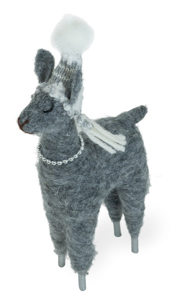 Spun Silver Sm Llama Luna