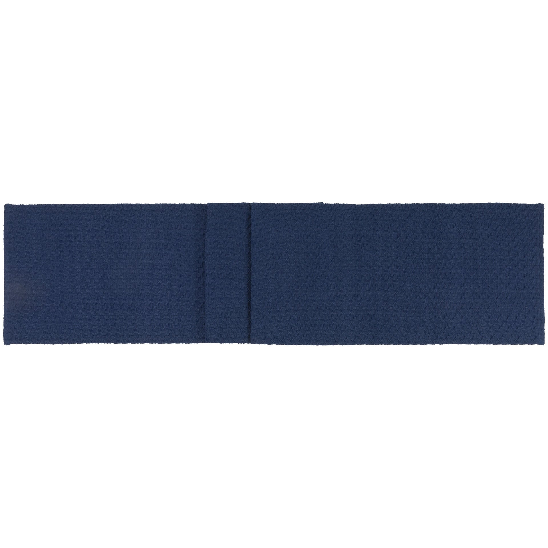 NAVY COBBLE WOVEN TABLE RUNNER