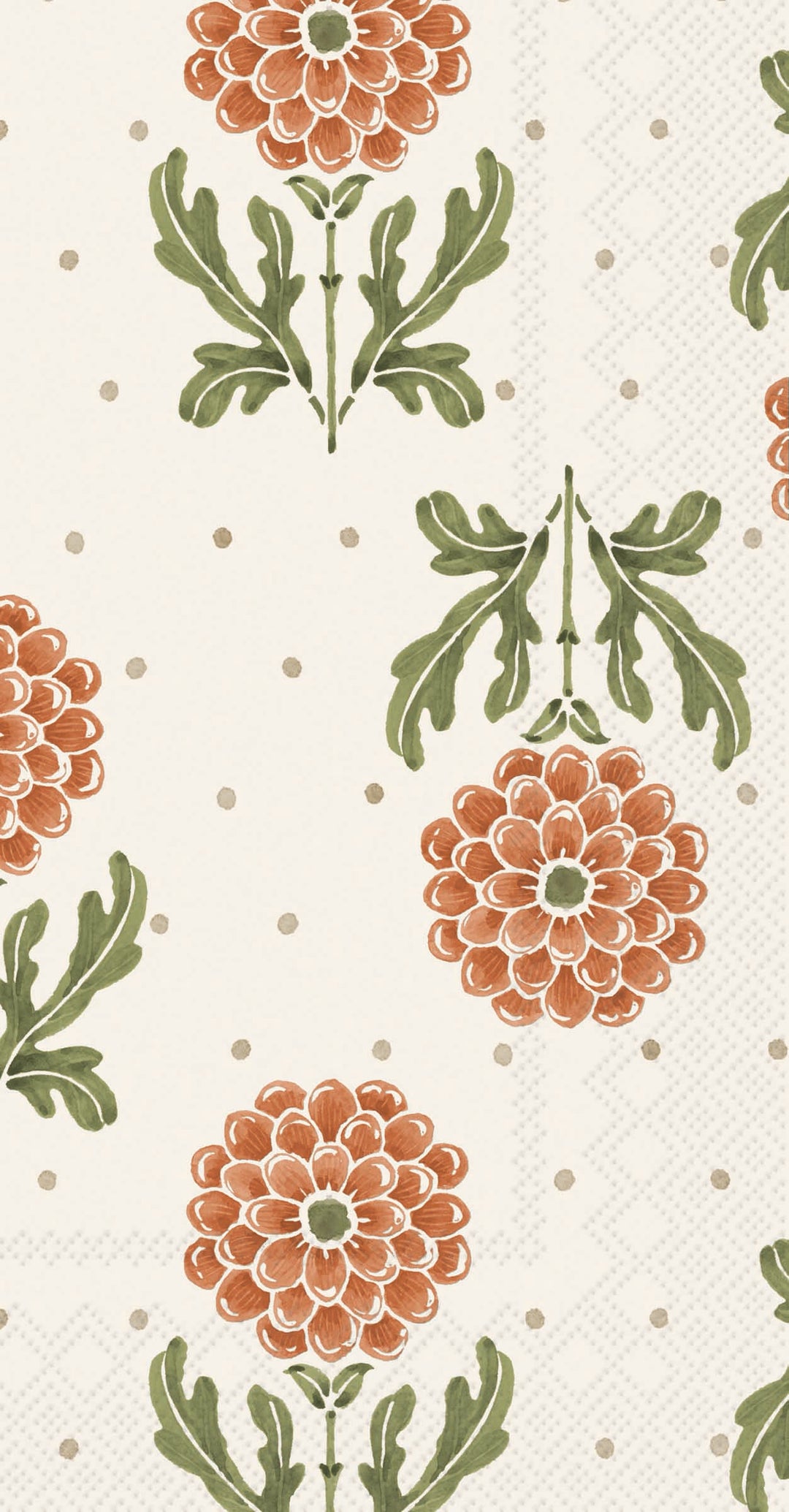 Simple Flower Orange Guest Towel