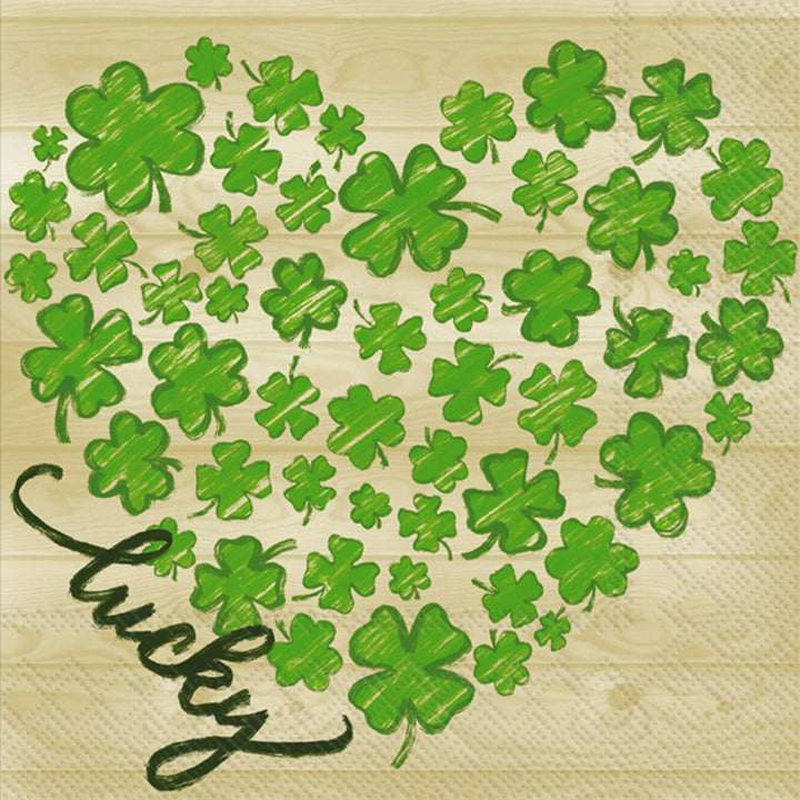 Lucky Heart Cocktail Napkin