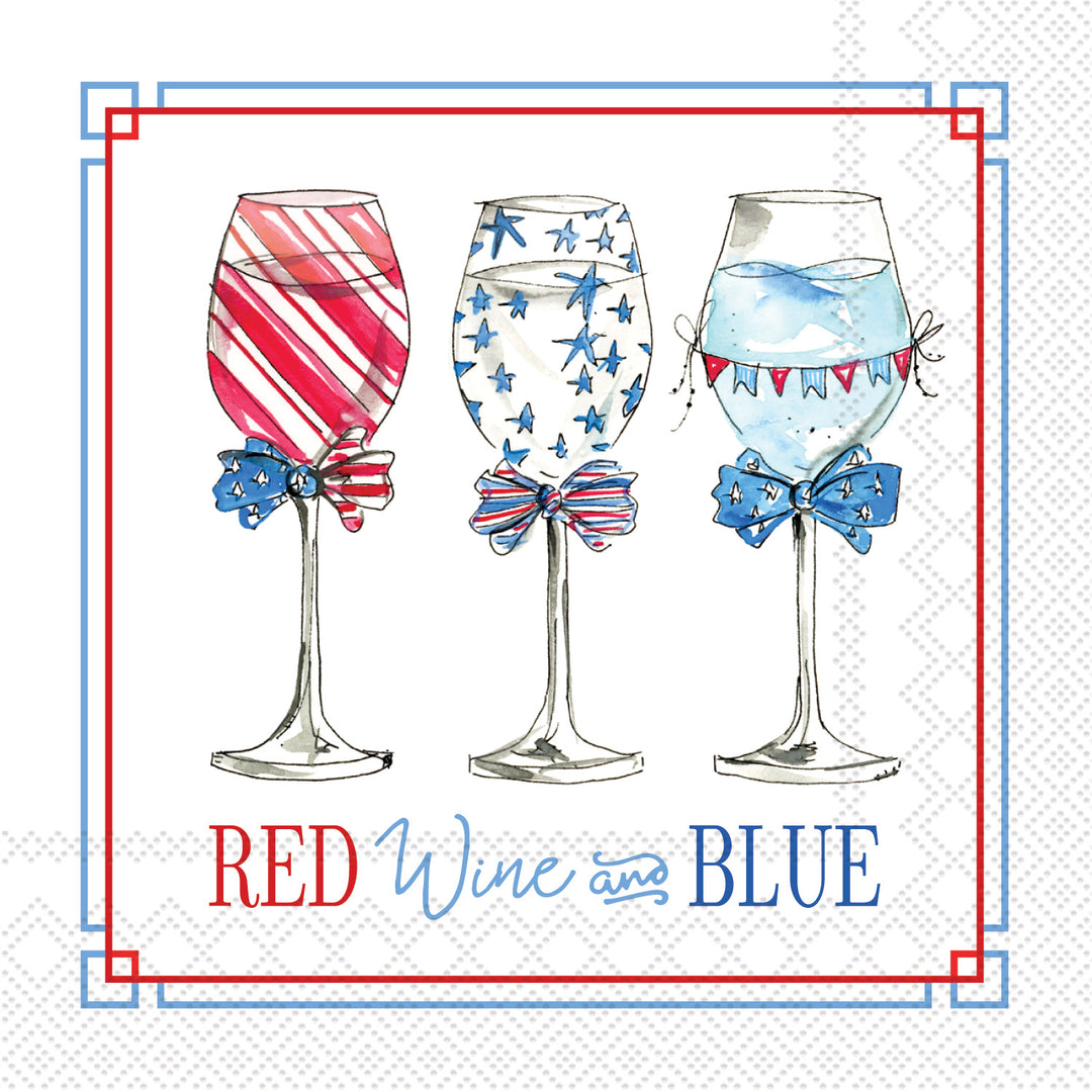 Patriotic Wine Cocktail Napkin