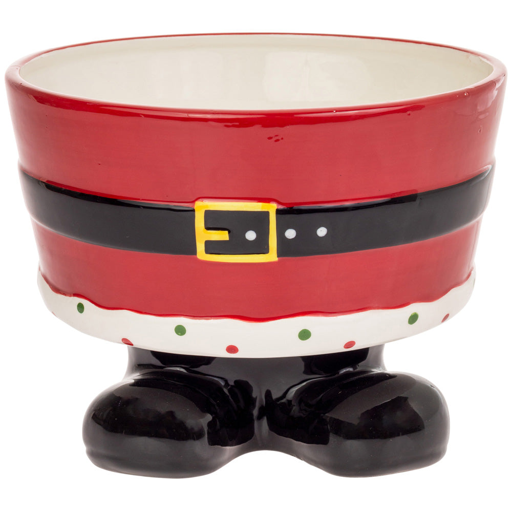 Santa Belt Large Footed Bowl