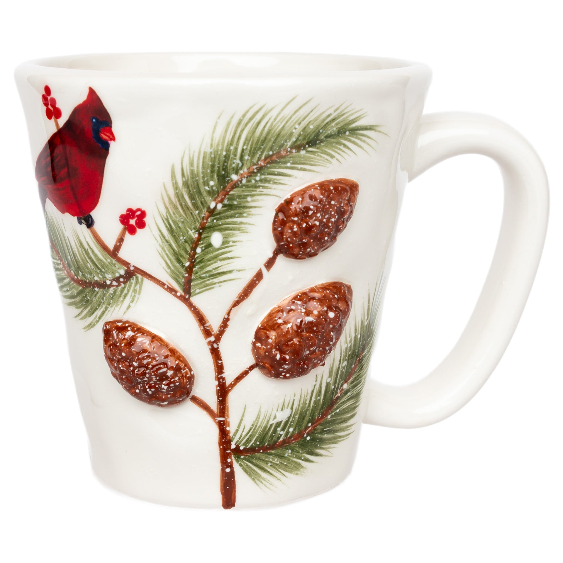Pinecones And Cardinals Mug