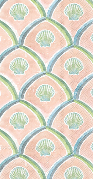 Watercolor Coast Shells Guest Towel