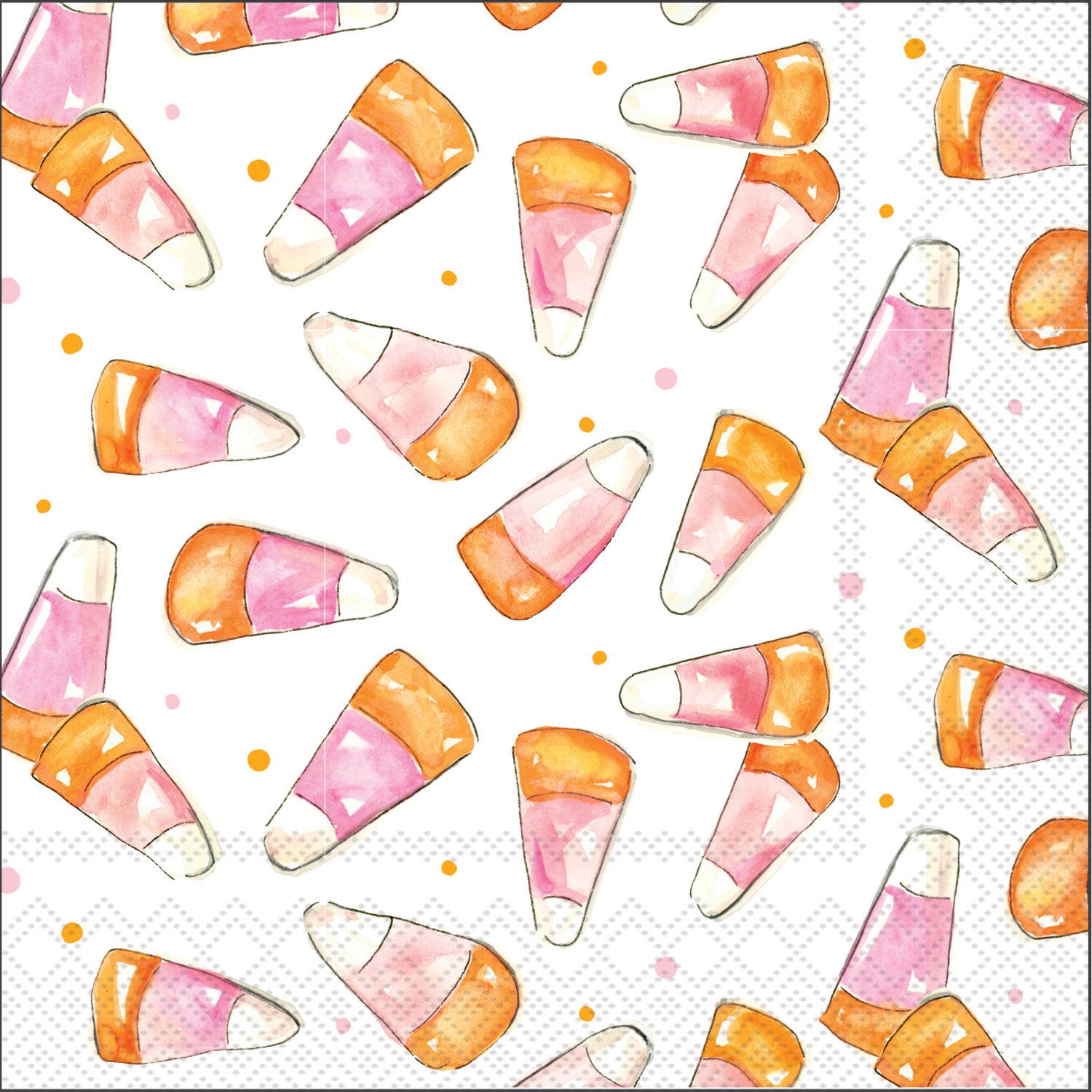 Pink Candy Corn Cocktail Napkin