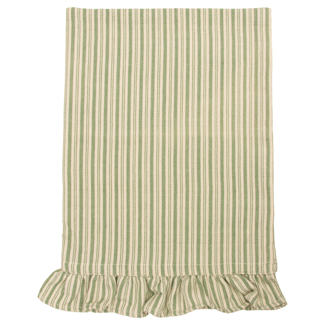 Green Stripe Oven Mitt &amp; Tea Towel