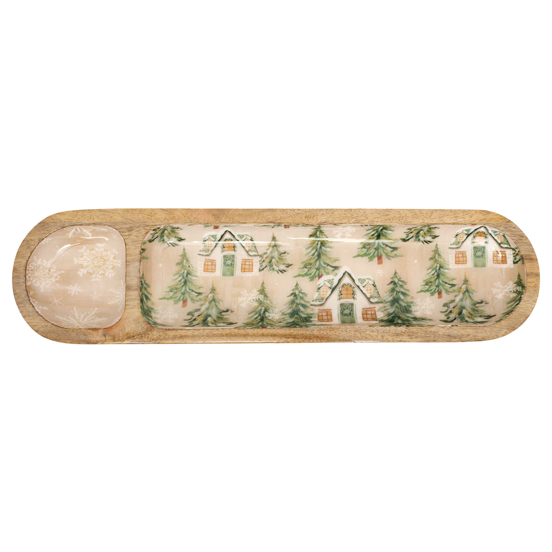 Gilded Tree 2-Sectioned Tray