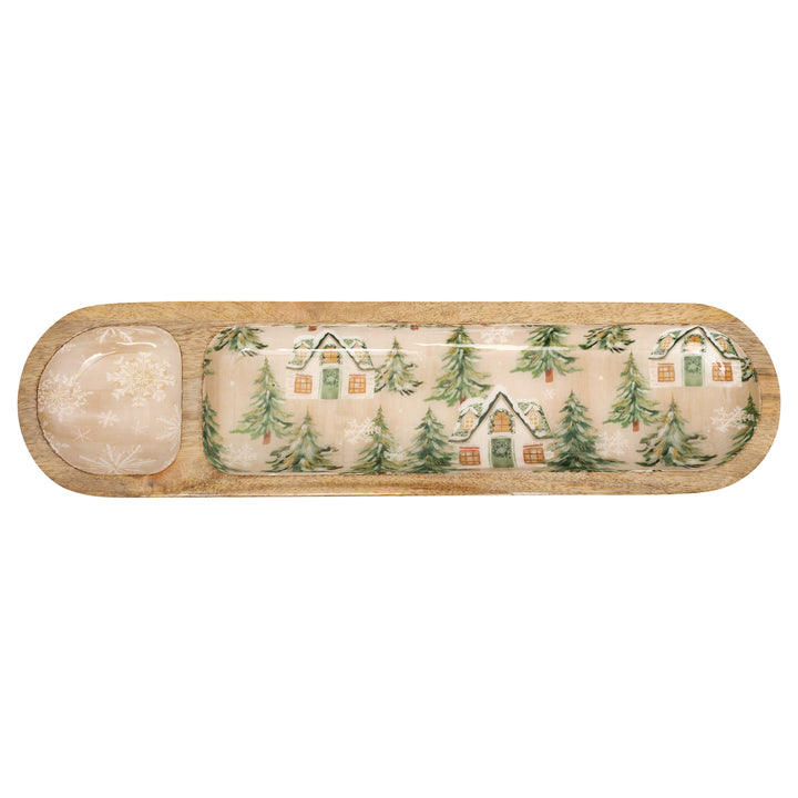 Gilded Tree 2-Sectioned Tray