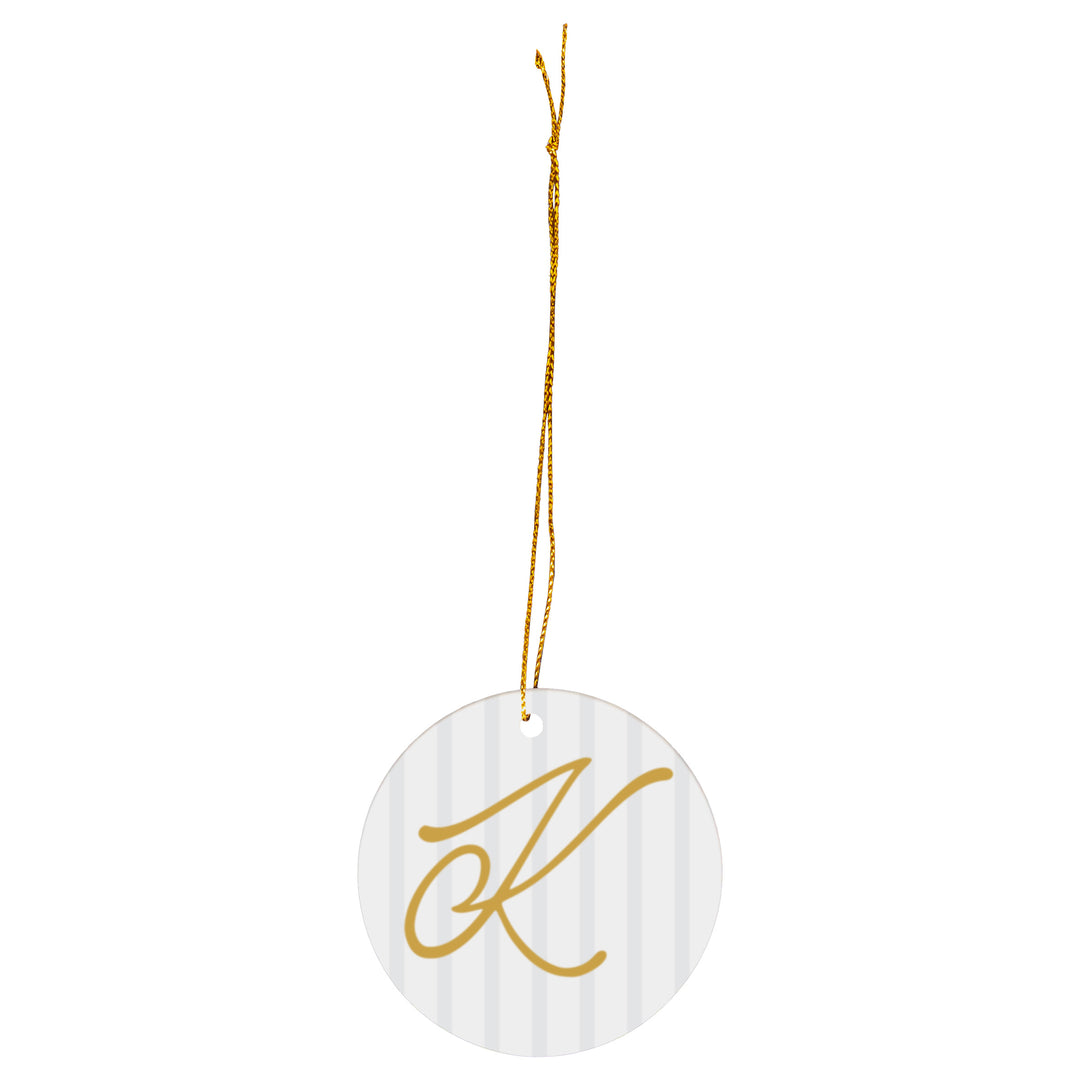 Chic Monogram K Ornament