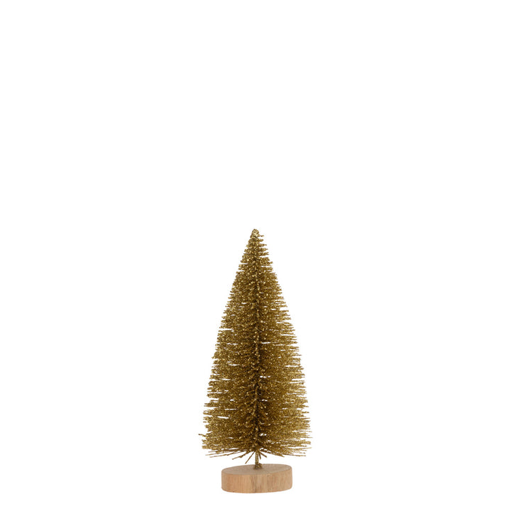 Gold Glitter Bottle Brush Trees (Set of 3)