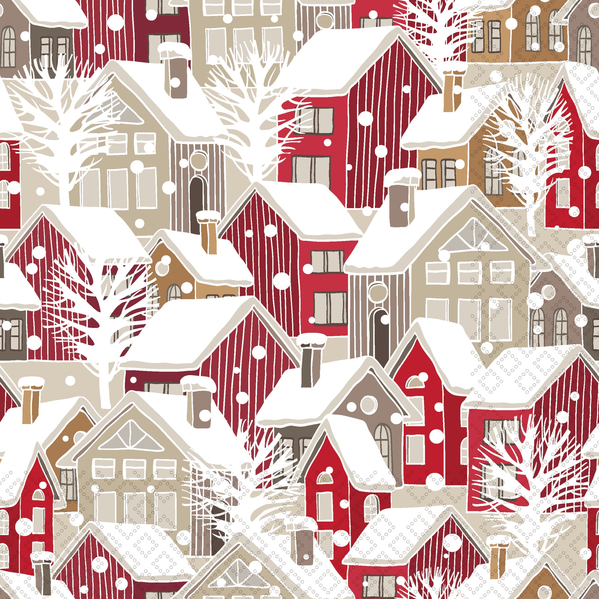 Winter Village Lunch Napkin