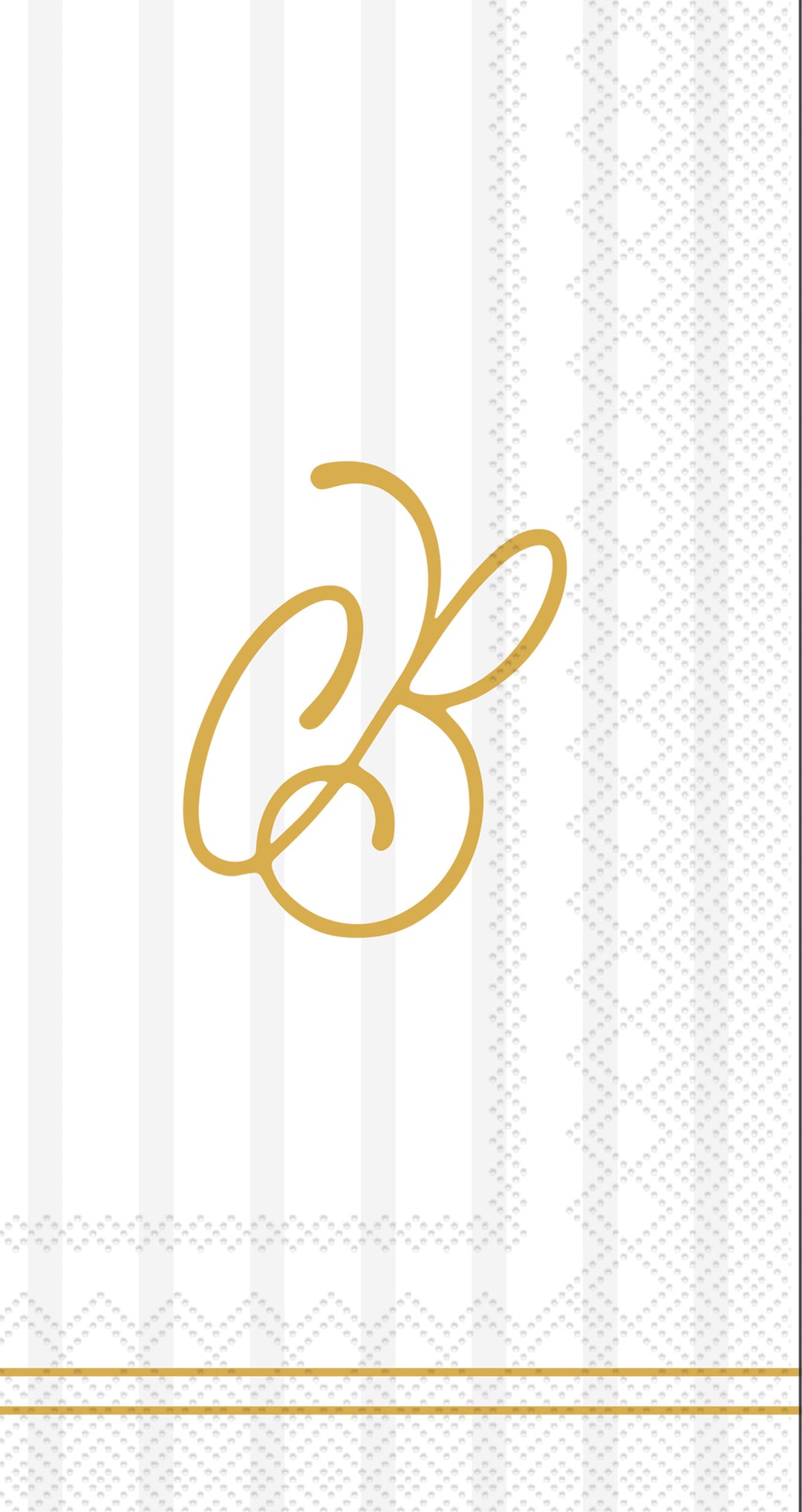 Chic Monogram B Guest Towel cream