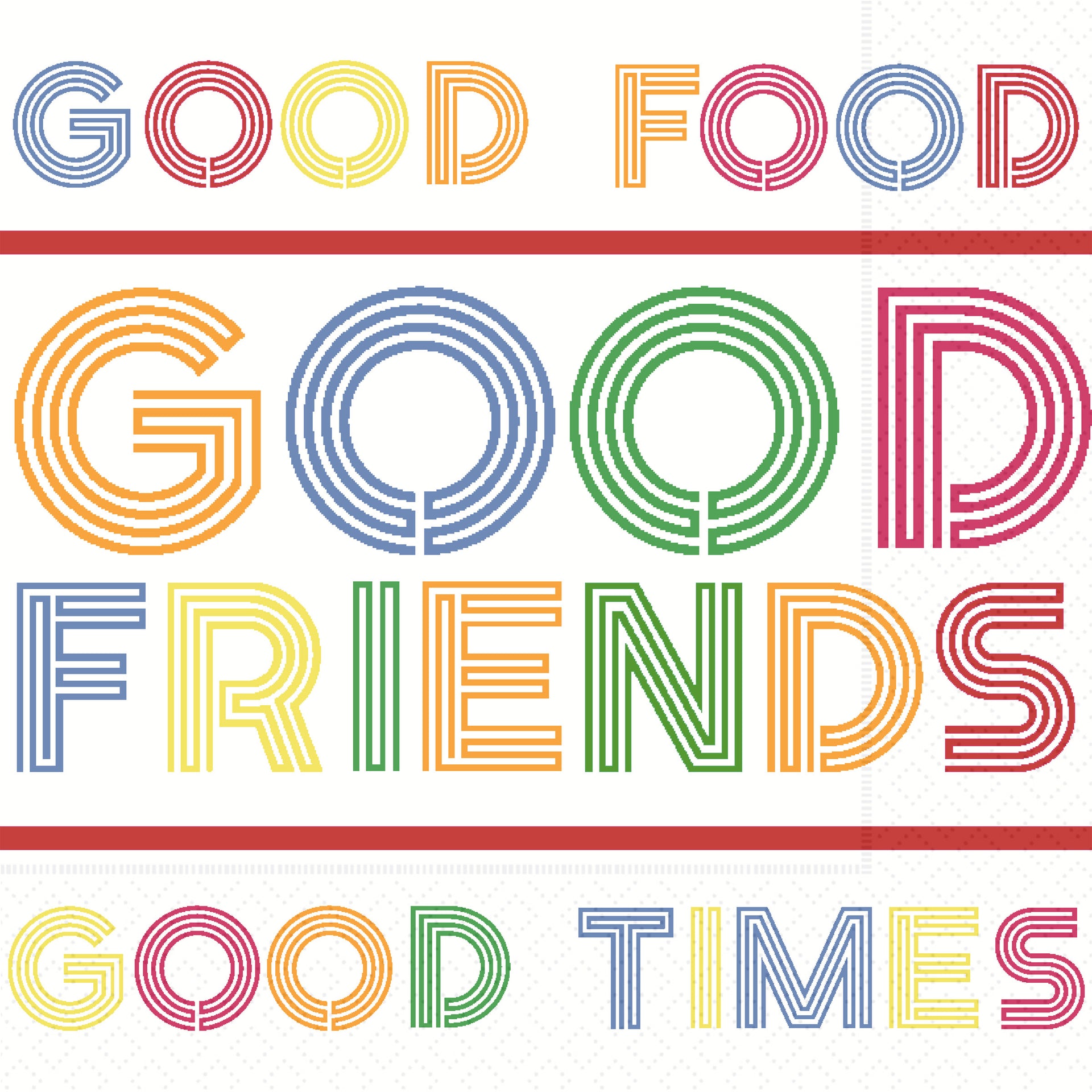 Good Friends Cocktail Napkin