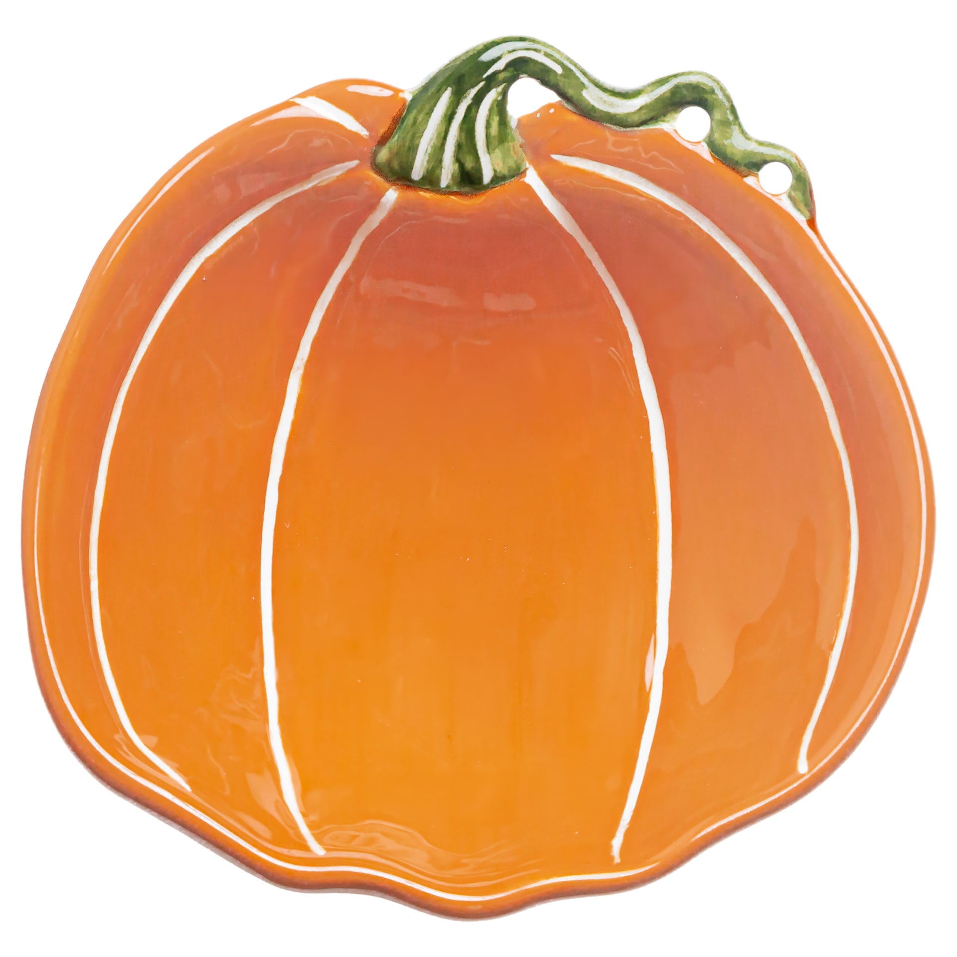 Orange & White Pumpkin Bowl Small