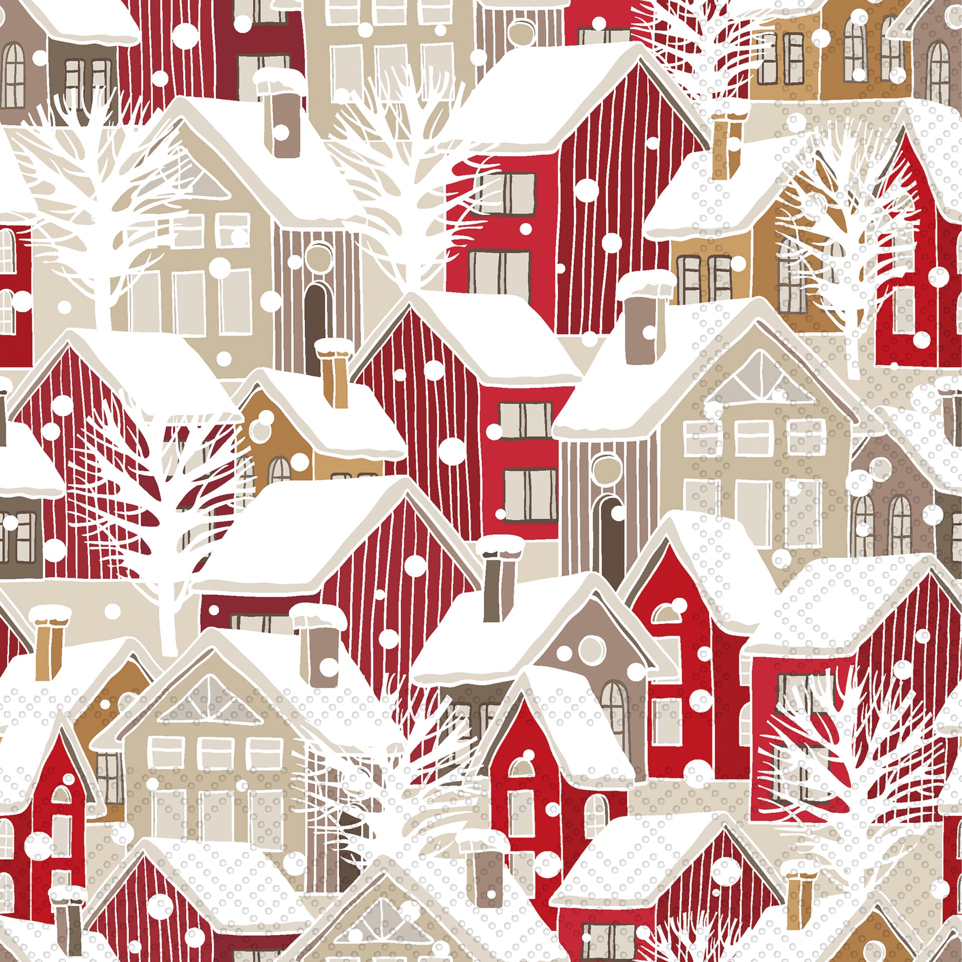 Winter Village Cocktail Napkin