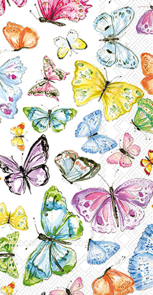 Multi Color Butterflies Guest Towel