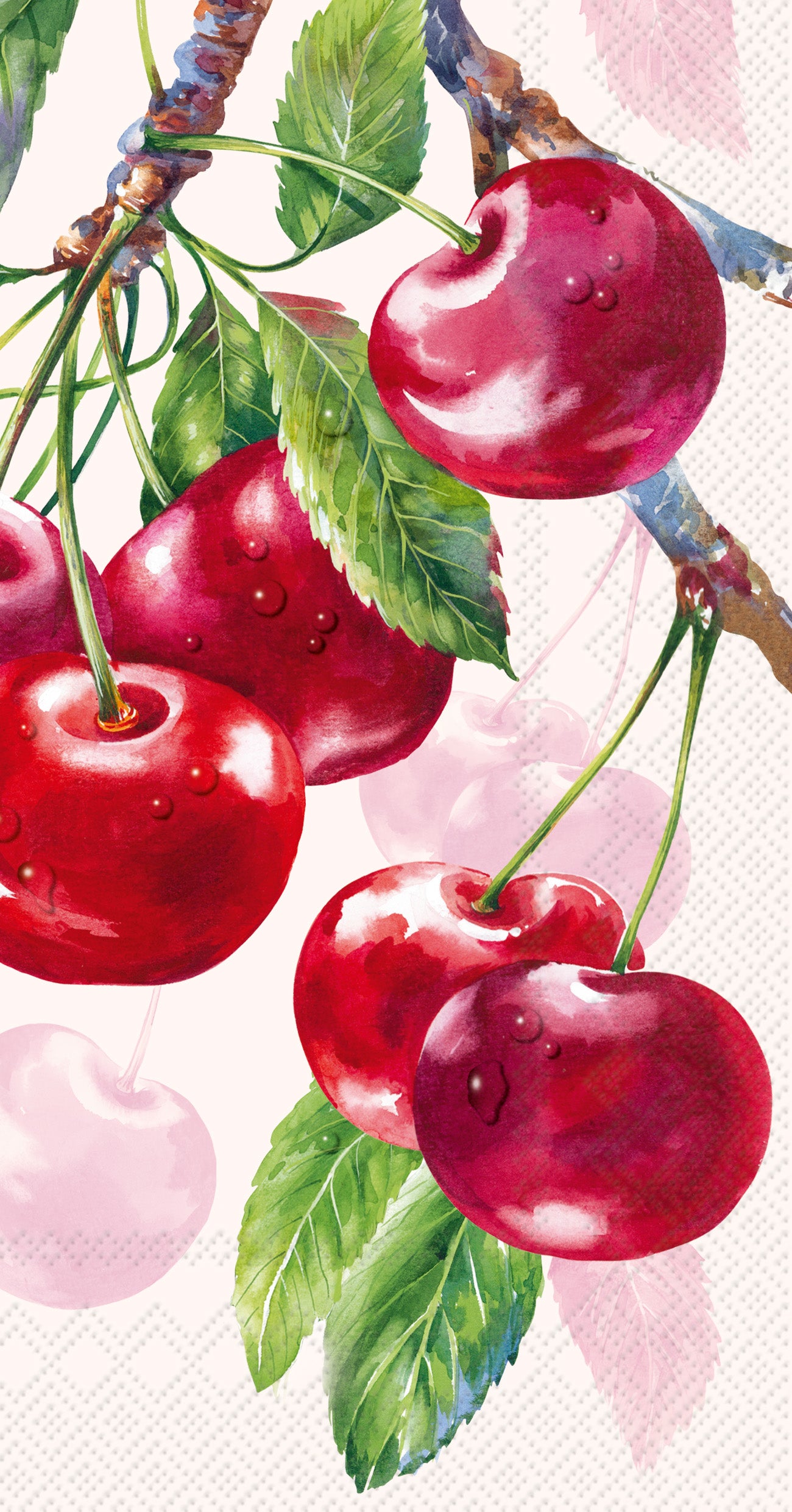 Cherry Fruits Guest Towel cream