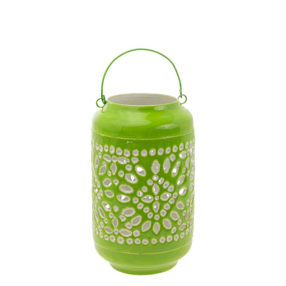 Lime Metal Outdoor Lantern Medium