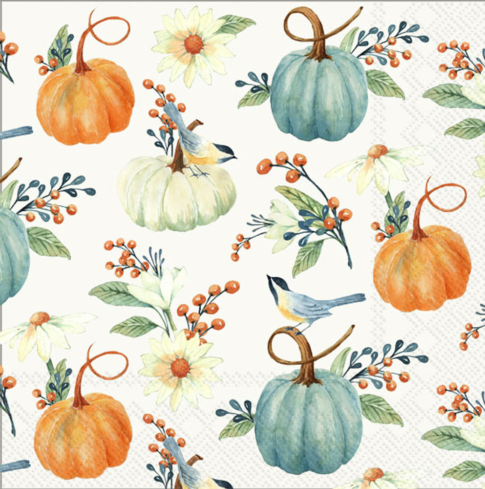 Pumpkin Floral Lunch Napkin