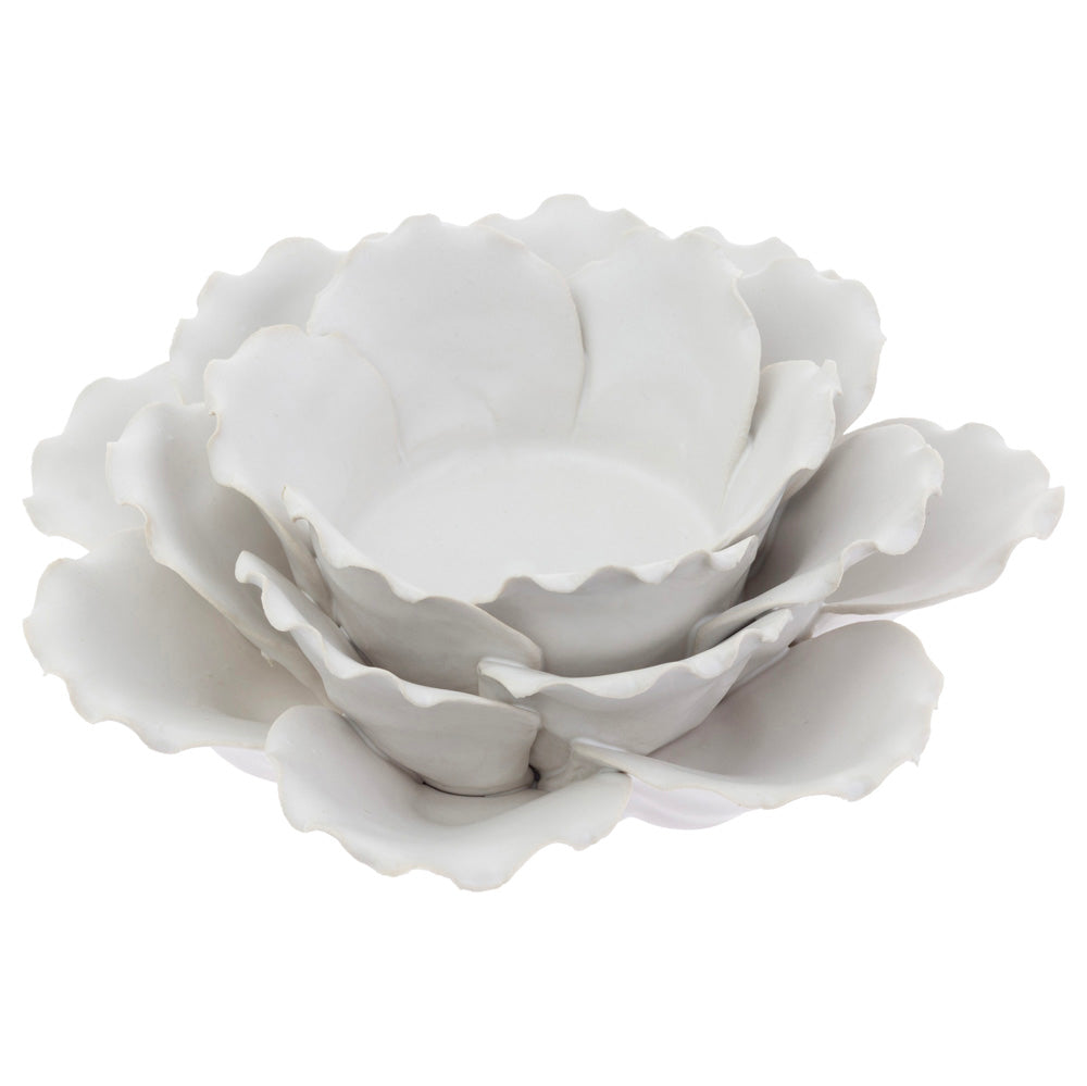 WHITE LOTUS TEALIGHT CANDLE HOLDER