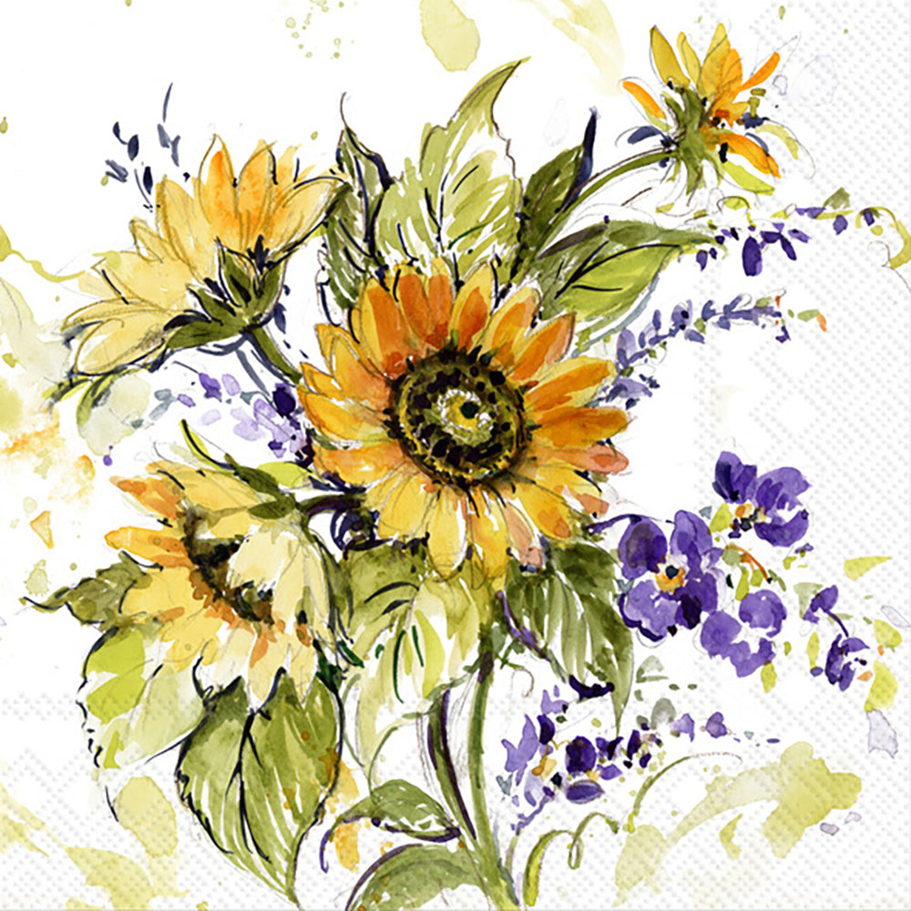 Sunflower Bunch Cocktail Napkin
