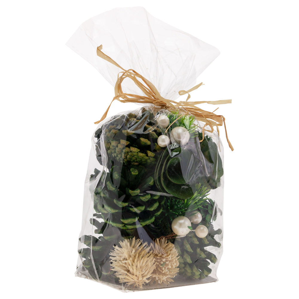 GREEN PINECONES SCATTER BAG