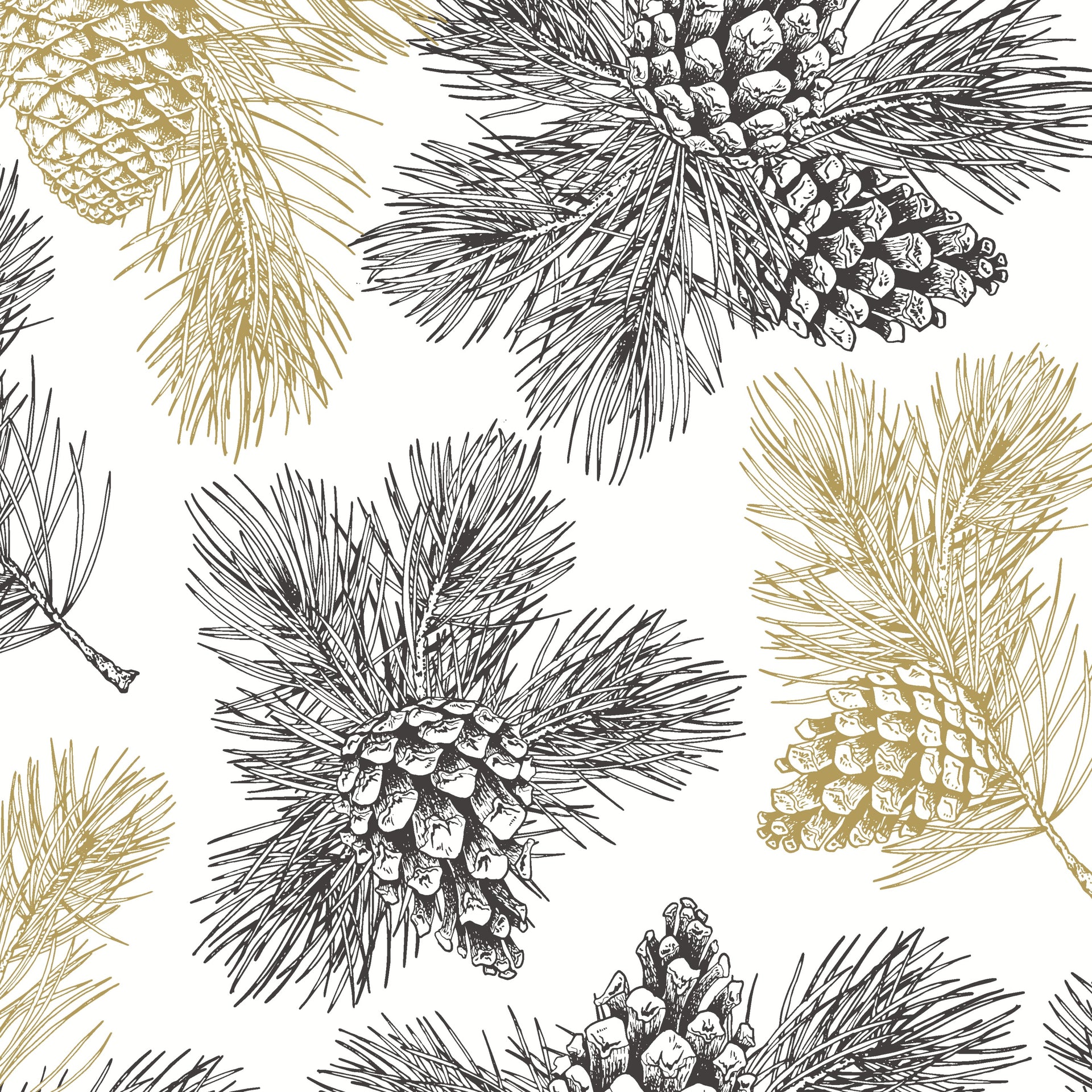 Pine Cone Pattern Lunch Napkin