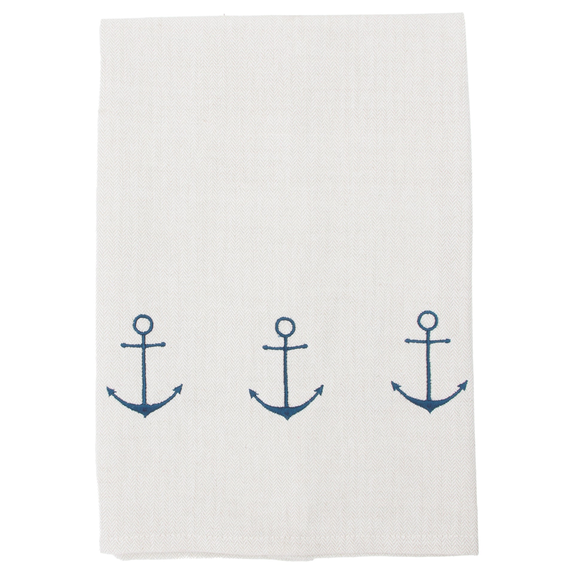 Anchor Embroidered Tea Towels Set of 2