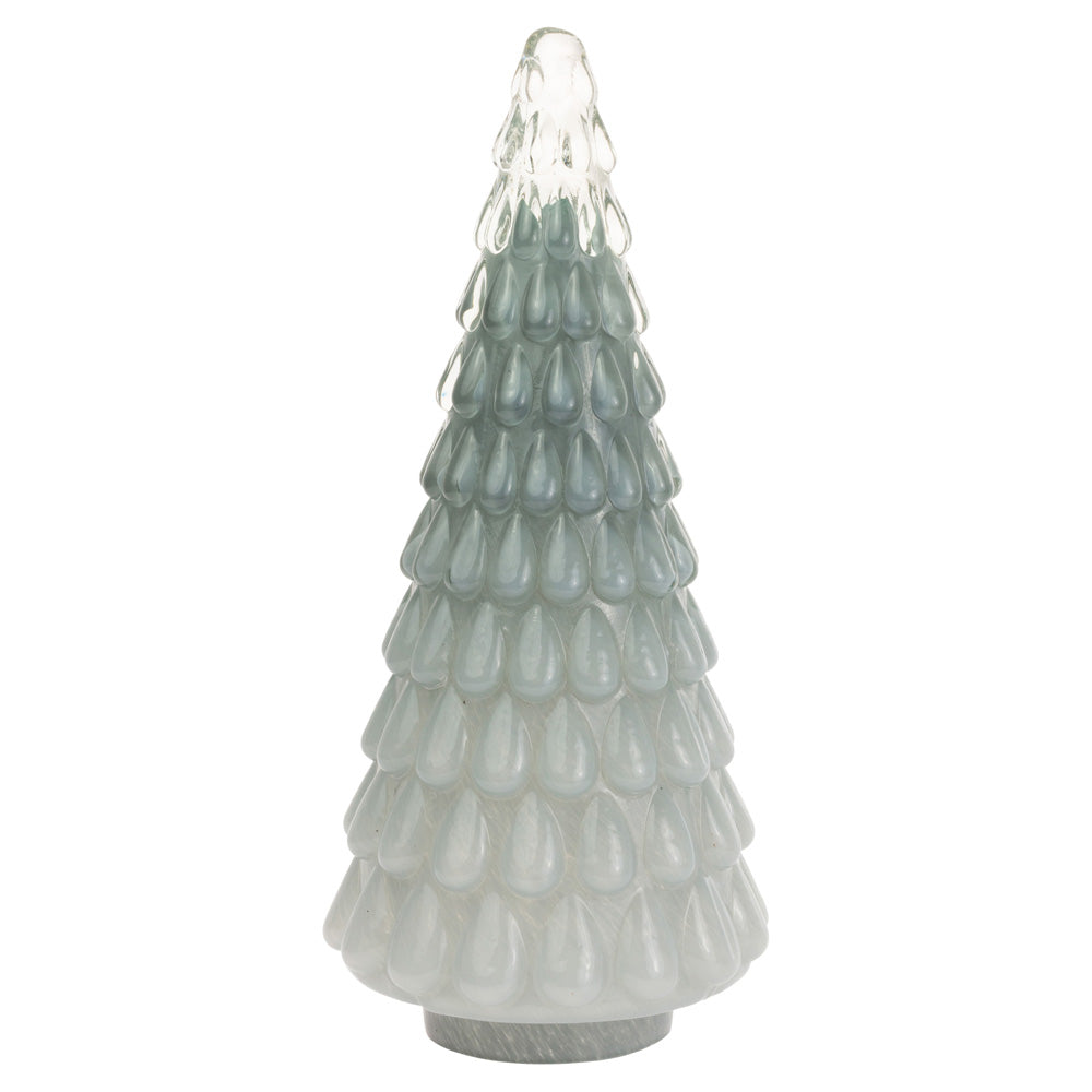 LARGE SMOKY SPRUCE GLASS TREE