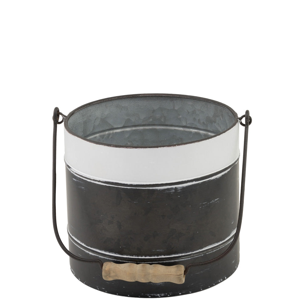 Aged Blk/Wht Buckets (Set of 3)