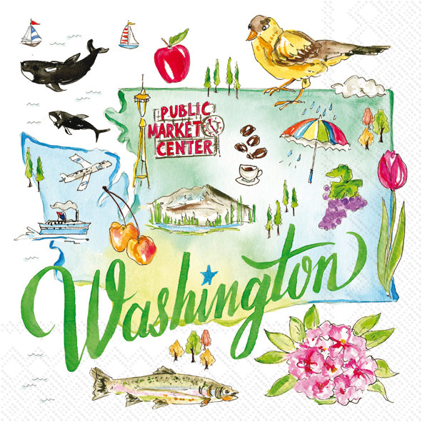 Washington State Collection Cocktail Napkin