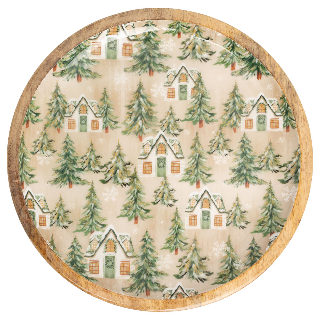 Gilded Tree Pedestal Platter