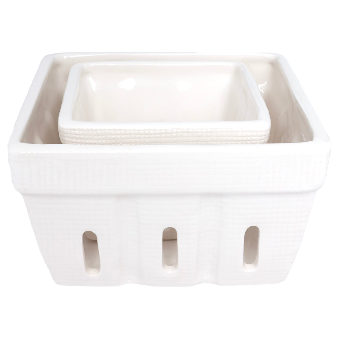 White Berry Bowls (Set of 2)