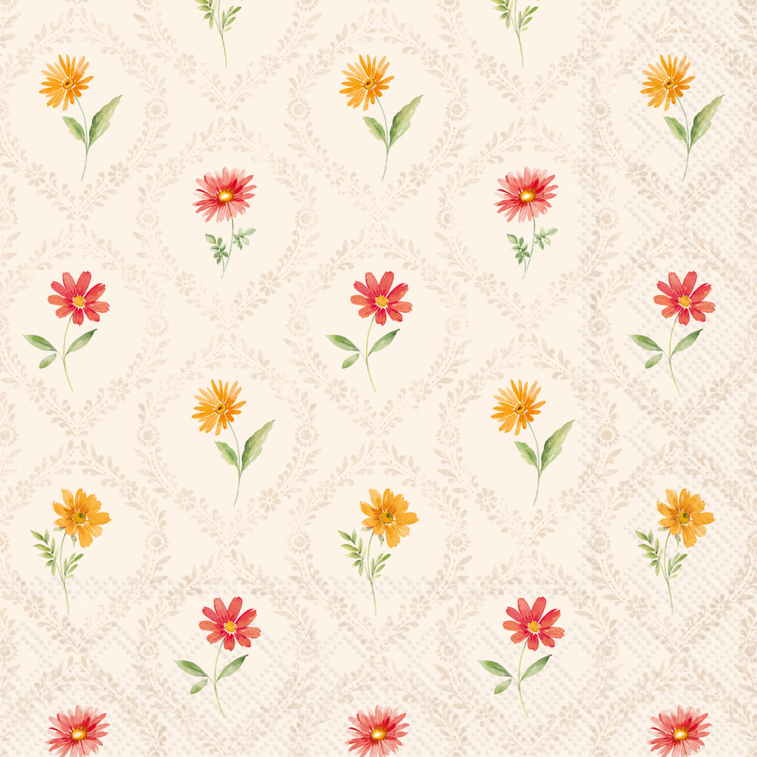 Soft Sunset Pattern Cream Lunch Napkin