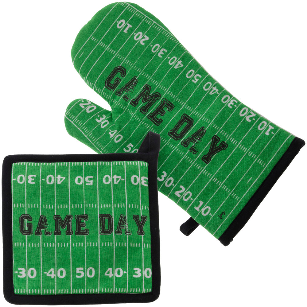 FOOTBALL FEVER POTHOLDER  Pot Holder & Oven Mitt Set