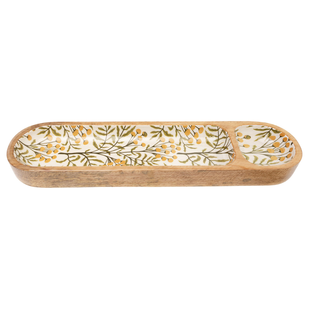 Autumn Acorn 2 Section Tray