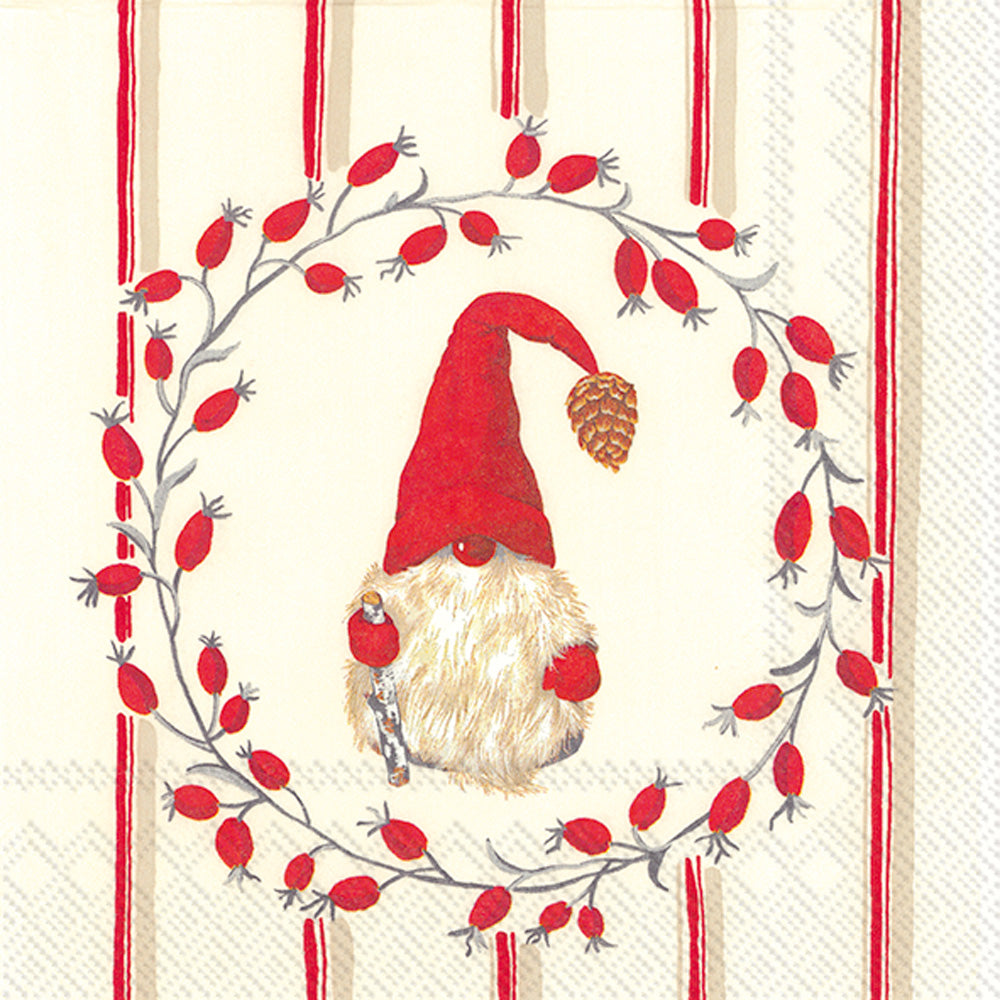 Little Nisse Red Cocktail Napkin