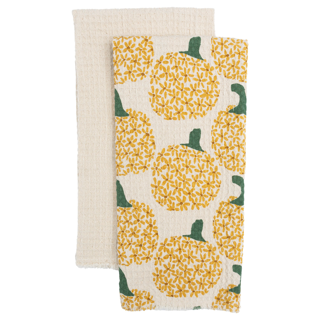 Floral Pumpkin Tea Towel (Set of 2)