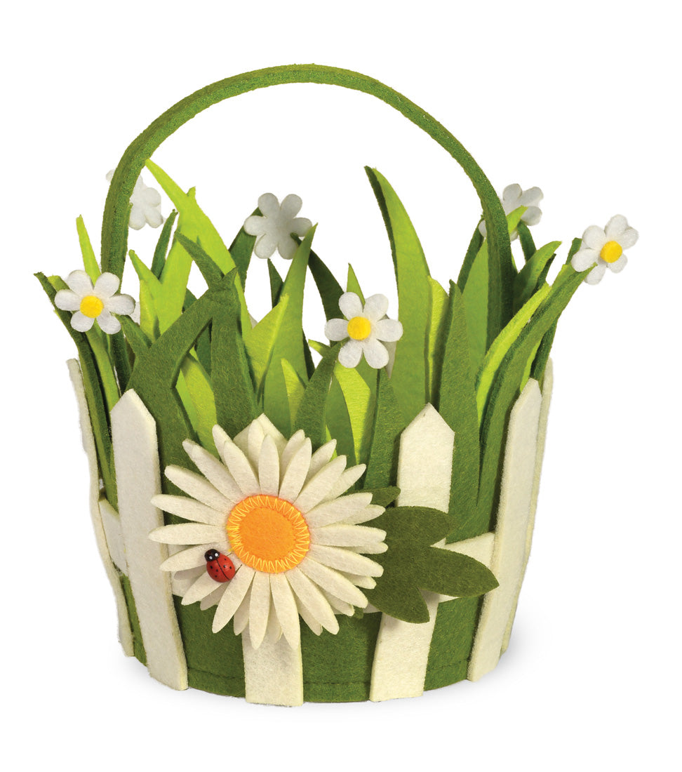 DAISY PICKET FENCE BASKET