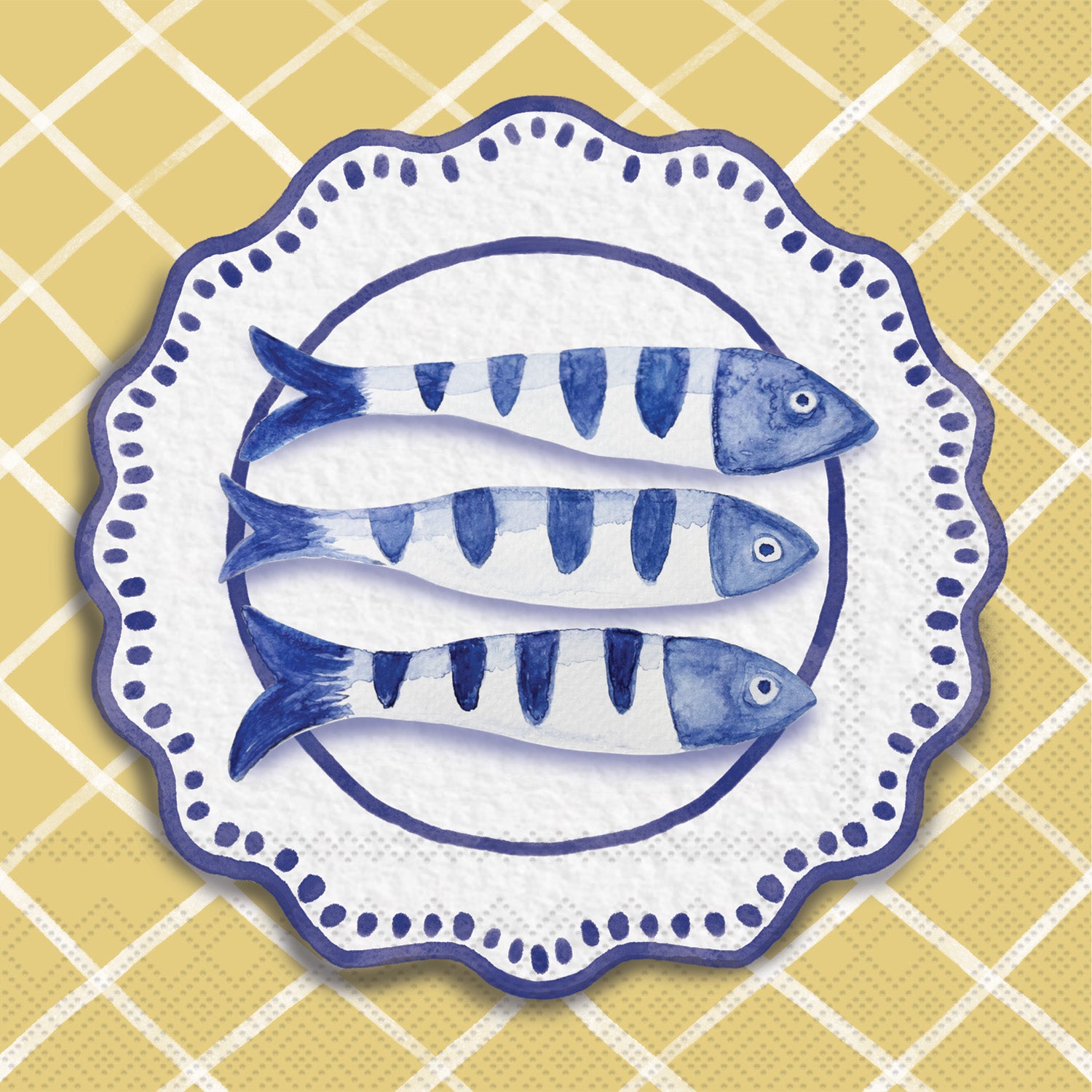 Amalfi Cucina Fish Cocktail Napkin