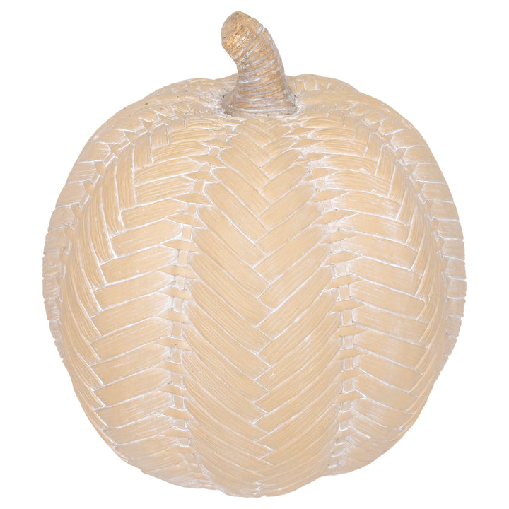 Cream Large Chevron Pumpkin