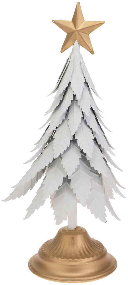 Small White Metal Tree With Texture Branches
