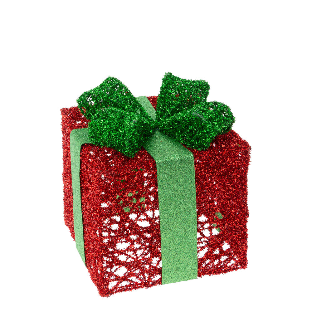 Red and Green Glitter Present Set  (Set of 3)