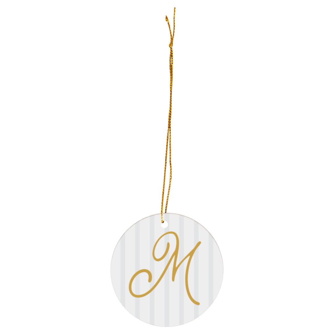 Chic Monogram M Ornament