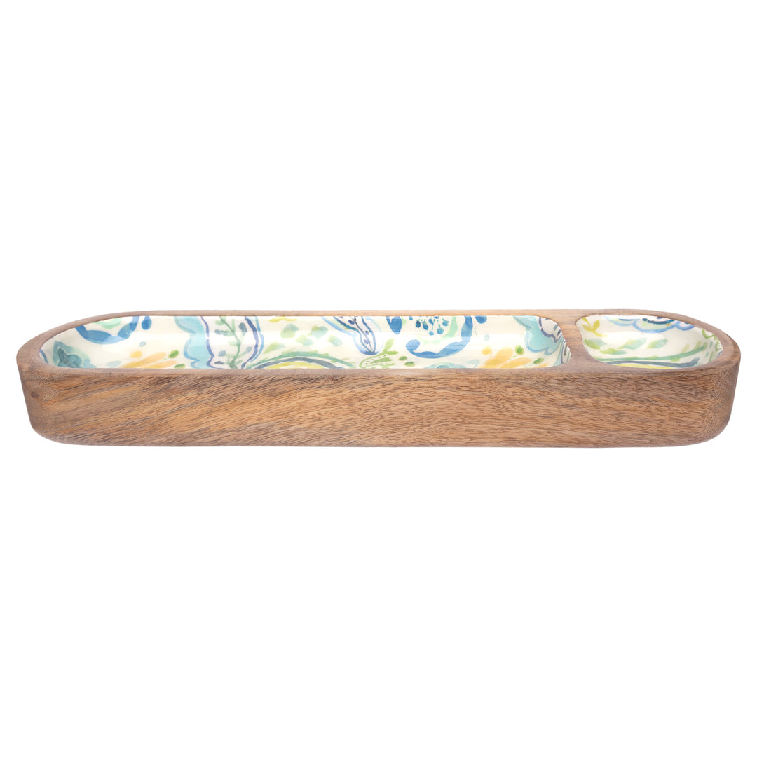 Azure &amp; Ivy Gold 2-Sectioned Tray
