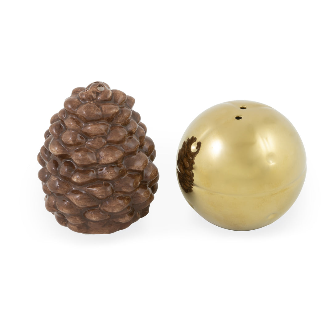 Pinecones &amp; Bells Salt &amp; Pepper Shakers